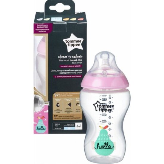 Tommee Tippee flašica Girl CTN  340ml, 3M